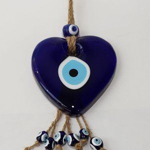 Brand New 4 inch Hearth shape Wall Hanging Nazar Evil Eye Bad Luck Protection